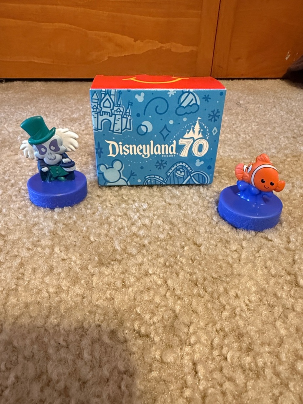 McDonald’s Disneyland 70 Collectible Kids Toy Figures - Nemo and hatbox ghost